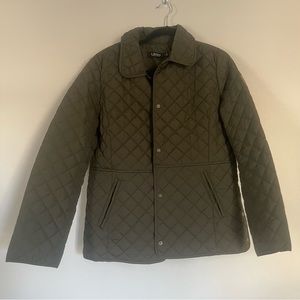 Lauren by Ralph Lauren quilted green jacket